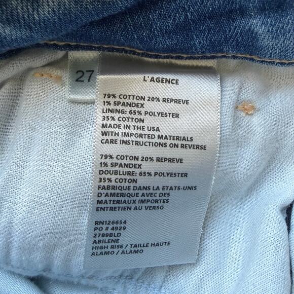 L’Agence Abilene High Rise Baby Boot Slit Jeans in Alamo Size 27 - Picture 5 of 5